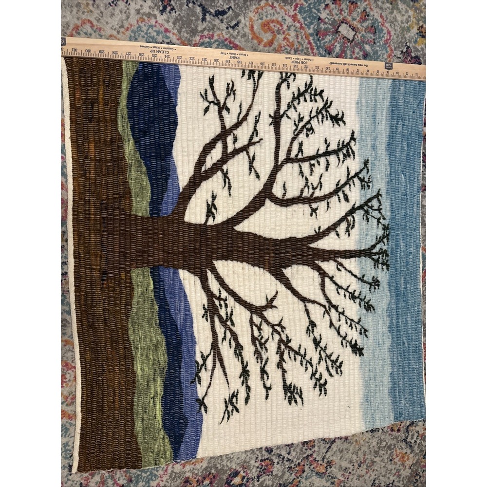 Wool Peruvian Tree Of Life Wall Hanging. Hand Made Awakuna